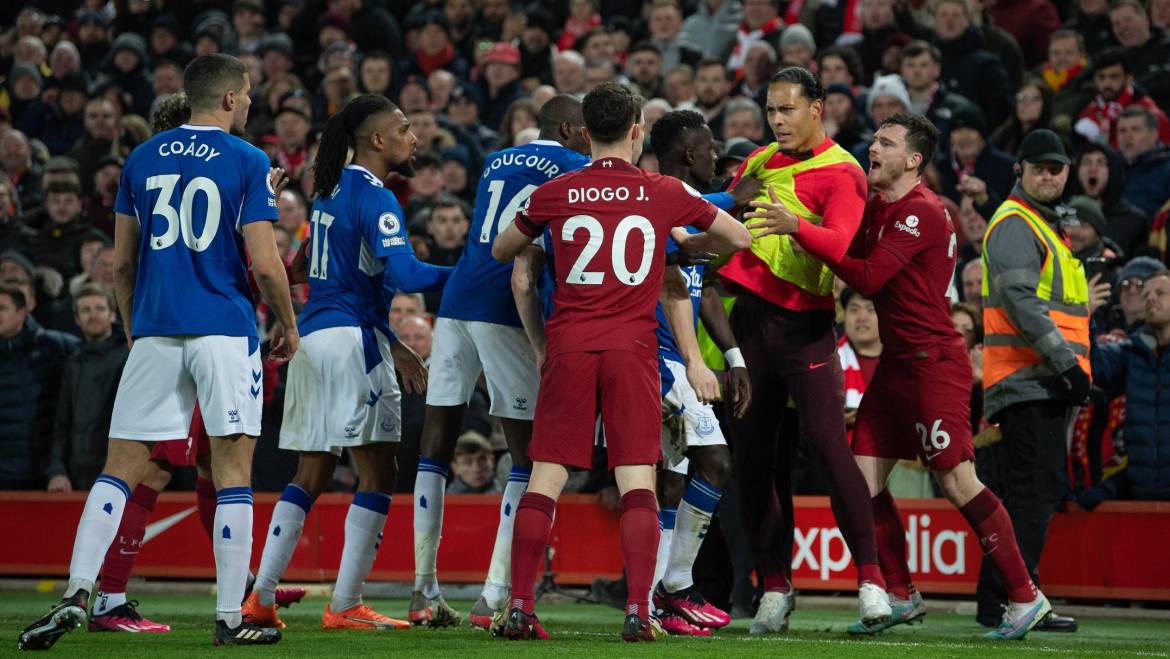 Liverpool and Everton charged by FA for ‘mass confrontation’ in Merseyside derby