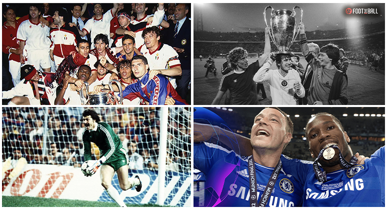 What are some of the shock wins in UEFA Champions League finals history?