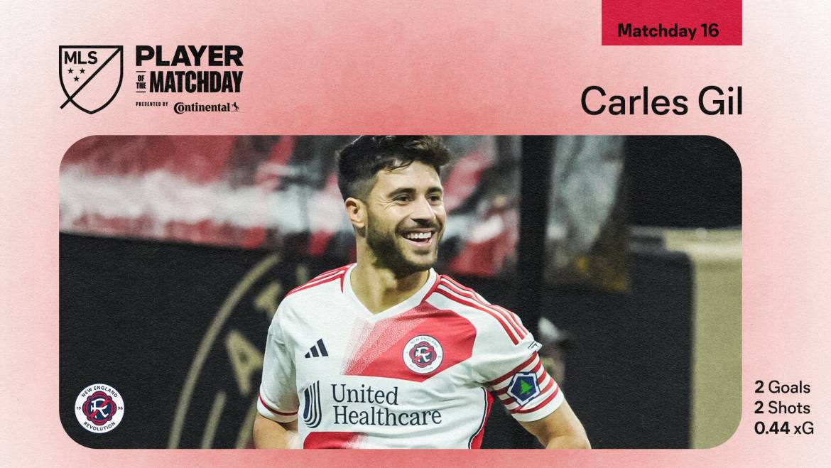 New England Revolution’s Carles Gil named Player of the Matchday | MLSSoccer.com