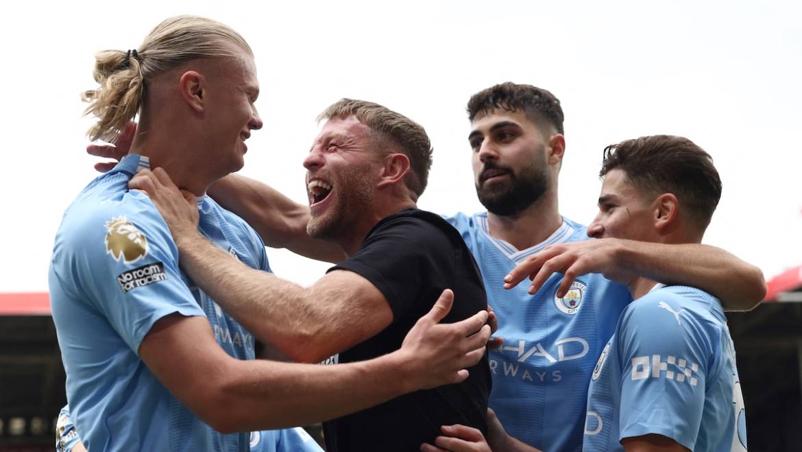 Watch: Manchester City Fan Invades Pitch, Celebrates Goal With Erling Haaland