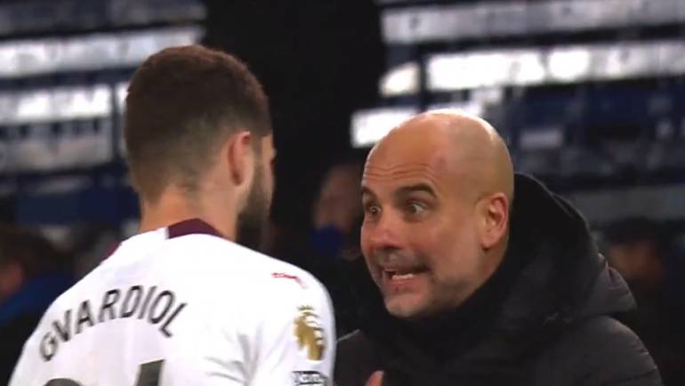 Pep Guardiola cuts animated figure as he dishes out post-win instructions to Man City star