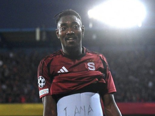 Victor Olatunji hits new heights after netting for Sparta Prague in Champions League win against Salzburg