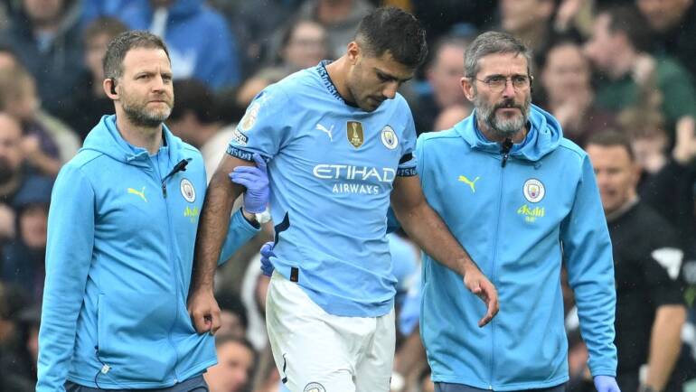 Man City warned losing ‘boss’ Rodri to serious knee ligament injury is a ‘huge blow’ to their title hopes as Alan Shearer explains why midfielder faces ‘horrible’ road to recovery