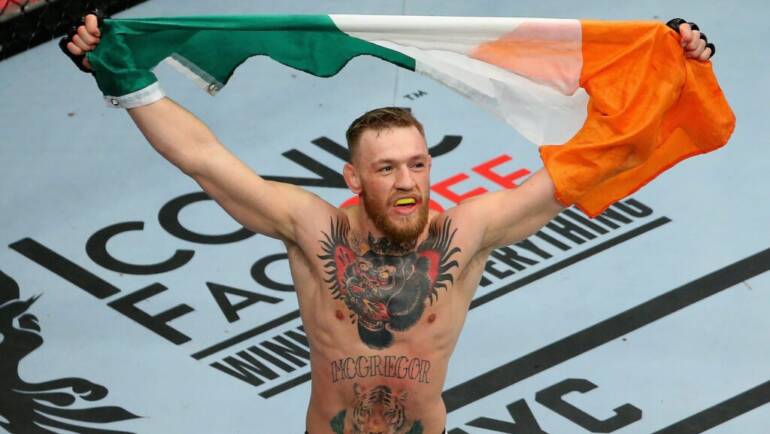 ‘Be careful man’… Conor McGregor leaves world-famous soccer player helpless by firing kicks at the athlete’s legs