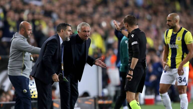 Man Utd pegged back again in Fenerbahce draw as Mourinho sent off