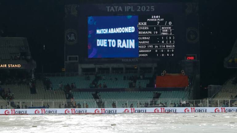 IPL 2025: KKR, PBKS Share Points After Rain Plays Spoilsport In Kolkata