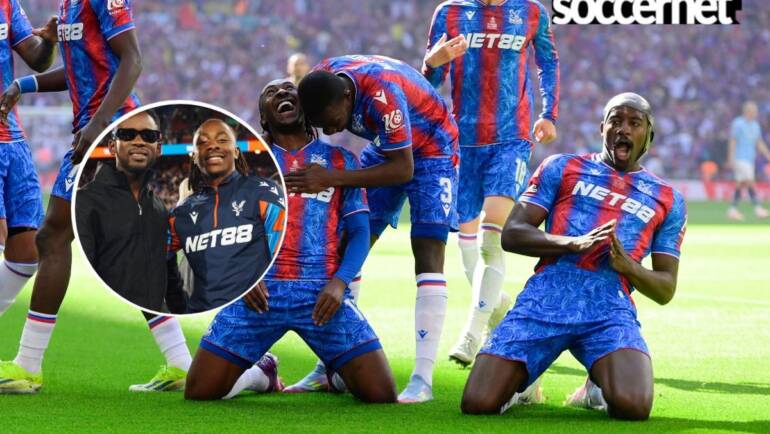 Pictures: Mr Eazi celebrates with FA Cup winners following Wolves victory