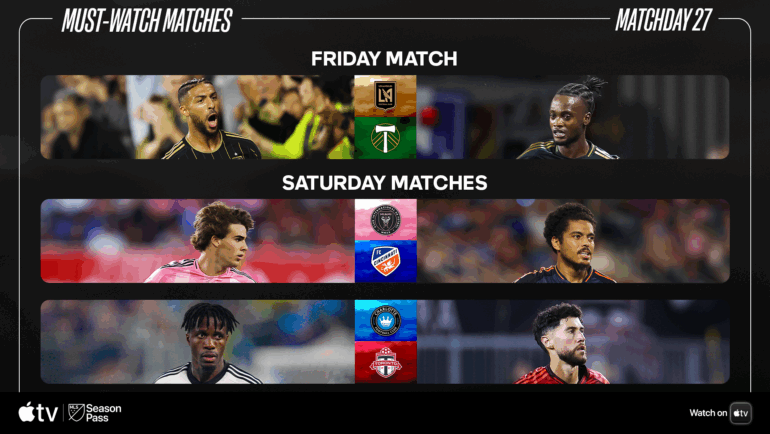 Matchday 27: What to know for this weekend’s must-watch matches | MLSSoccer.com