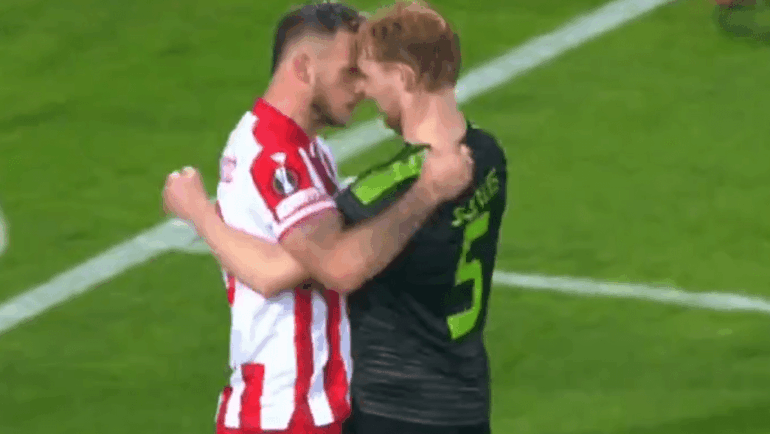 Ex-Premier League star Marko Arnautovic squares up to Celtic player after creating history