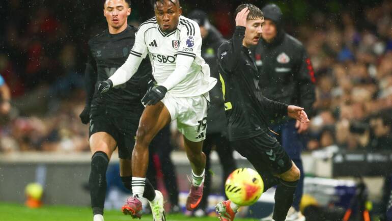 Watch: Funny moment Calvin Bassey presents Samuel Chukwueze first Fulham award